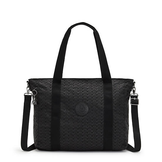 Sacs Fourre Tout Kipling Asseni Classiche Printed Noir | FR 1755AH